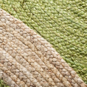image:imageSAFAVIEH Area Rug 9 Round  Natural Fiber Collection  Natural Brown Handmade Jute Braided Border Design NF801NGreenNatural