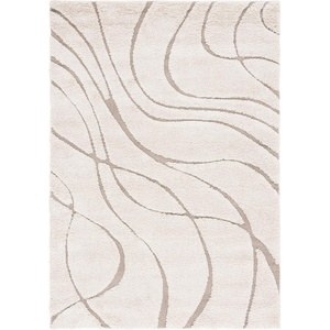 image:imageSAFAVIEH Florida Shag Collection Area Rug  8 x 10 Light Blue amp Cream NonShedding amp Easy Care 12inch Thick Ideal for High Traffic Areas in Living Room Bedroom SG4716011CreamBeige