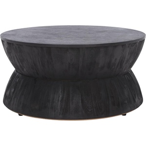image:imageSAFAVIEH Furniture  Lailah Round Coffee Table  MidCentury Design  Brown Sculptural Drum  Fully Assembled  Ideal for Living Room Family Room 30 W x 30 D x 14 H ALV1000ABlack