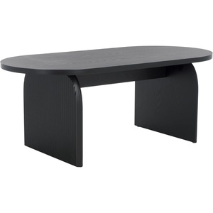 image:imageSAFAVIEH Home Collection Syura BrownBlack Ribbed Coffee TableBlack