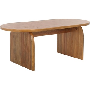 image:imageSAFAVIEH Home Collection Syura BrownBlack Ribbed Coffee TableNatural
