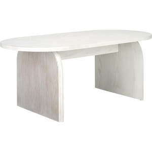 image:imageSAFAVIEH Home Collection Syura BrownBlack Ribbed Coffee TableWhite Washed