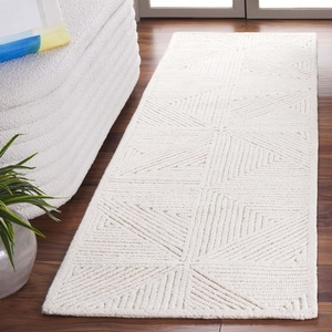 image:imageSAFAVIEH Textural Collection Area Rug  6 x 9 Ivory Handmade Wool Ideal for High Traffic Areas in Living Room Bedroom Dining TXT103A6Ivory