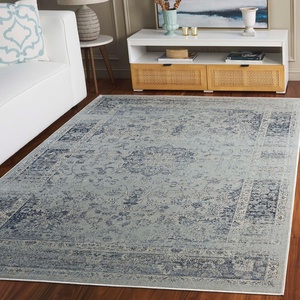 image:imageSAFAVIEH Vintage Collection Area Rug  6 Round Warm Beige Oriental Medallion Distressed Viscose Design Ideal for High Traffic Areas in Living Room Bedroom VTG113660Light Blue