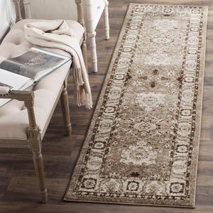 image:imageSAFAVIEH Vintage Hamadan Collection Area Rug  67 Round Dark Grey amp Ivory Traditional Persian Design NonShedding amp Easy to Clean Ideal for Living Room Bedroom Dining Space VTH214MTaupe