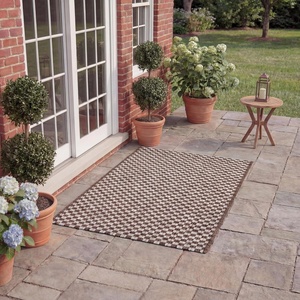 image:imageSAFAVIEH Washable Rug Outdoor Courtyard Collection  8 x 10 Light Blue amp Light Grey NonShedding amp Easy Cleaning Ideal for Patio Backyard Mudroom DIning Space CY865337121Light BrownLight Grey