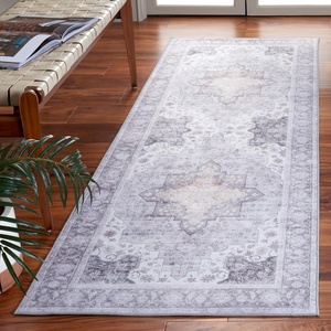 image:imageSAFAVIEH Washable Rug Tucson Collection  5 x 8 Aqua amp Light Blue Slip Resistant amp Easy to Clean Ideal for Living Room Bedroom Dining Space TSN105JLight PurpleSage