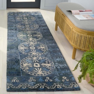 image:imageSafavieh Area Rug 8x10  Anatolia Collection  Large  Navy amp Beige Handmade Bohemian Design Ideal for Living Room Bedroom Office Dining Space AN410NNavyBeige