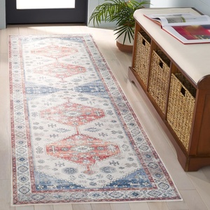 image:imageSafavieh Washable Rug Arizona Collection  8 x 10 Rust amp Beige Slip Resistant amp Easy to Clean Ideal for Living Room Bedroom Home Office Dining Space ARZ132PRustBeige