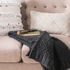 image:imageSAFAVIEH Affinity Knit Throw Blanket Dark Grey