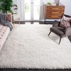 image:imageSAFAVIEH Area Rug 8x10  Luxe Shag Collection  Large  Ivory Handmade Ultra Plush Thick Pile Ideal for Living Room Bedroom Dining Space SGX160ABone