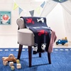 image:imageSAFAVIEH Baby Collection Wesley 32 x 40 Cotton Throw Blanket NavyRedWhite
