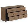 image:imageSAFAVIEH Couture  Octavian Rope Detail Dresser  Walnut Oak  6Drawer Storage Chest  Fully Assembled  Ideal for Bedroom Guest Room 66 W x 20 D x 34 H SFV2234BWalnut
