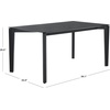 image:imageSAFAVIEH Couture Collection  Alyssamarie Black Rectangle Wood Dining Table Modern Tapered Leg Design SFV6715BBlack