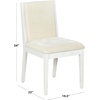 image:imageSAFAVIEH Couture Collection  Clarastella Set of 2 White Wood Dining Chairs Upholstered Dining Chairs with Beige Performance Fabric SFV4274ASET2WhiteBeige
