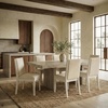 image:imageSAFAVIEH Couture Collection  Clarastella Set of 2 White Wood Dining Chairs Upholstered Dining Chairs with Beige Performance Fabric SFV4274ASET2WhiteBeige