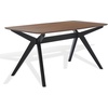 image:imageSAFAVIEH Couture Collection  Divya Walnut amp Black Rectangle Wood Dining Table Modern TwoTone Design Seats up to 6 SFV6711AWalnutBlack