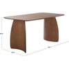 image:imageSAFAVIEH Couture Collection  Kayleen Walnut Rectangle Wood Dining Table Sculptural Modern Design SFV6713AWalnut