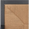 image:imageSAFAVIEH Couture Collection Emiliio BlackNatural Solid Oak Wood Woven Accent Chair Fully AssembledBlackNatural