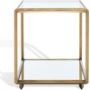 image:imageSAFAVIEH Couture Collection Florabella Mirrored Bronze Square Accent Table Fully Assembled