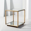 image:imageSAFAVIEH Couture Collection Florabella Mirrored Bronze Square Accent Table Fully Assembled