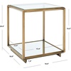 image:imageSAFAVIEH Couture Collection Florabella Mirrored Bronze Square Accent Table Fully Assembled