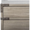 image:imageSAFAVIEH Couture Home Collection Nisha Light Brown 3Drawer Wood Nightstand Table Fully AssembledLight Grey
