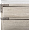 image:imageSAFAVIEH Couture Home Collection Nisha Light Brown 3Drawer Wood Nightstand Table Fully AssembledLight Grey
