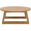 image:imageSAFAVIEH Couture Outdoor Patio Furniture Collection  Gale Teak Solid Wood Round Slatted Top Coffee Table CPT2012ANatural