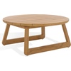 image:imageSAFAVIEH Couture Outdoor Patio Furniture Collection  Gale Teak Solid Wood Round Slatted Top Coffee Table CPT2012ANatural