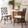 image:imageSAFAVIEH Furniture  Bhumi Accent Chair Set of 2  Coastal Design White amp Chocolate Brown Rattan  Fully Assembled  Ideal for Living Room Bedroom Dining Space 197 Seat Height ACH6509DSET2