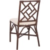 image:imageSAFAVIEH Furniture  Bhumi Accent Chair Set of 2  Coastal Design White amp Chocolate Brown Rattan  Fully Assembled  Ideal for Living Room Bedroom Dining Space 197 Seat Height ACH6509DSET2