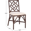 image:imageSAFAVIEH Furniture  Bhumi Accent Chair Set of 2  Coastal Design White amp Chocolate Brown Rattan  Fully Assembled  Ideal for Living Room Bedroom Dining Space 197 Seat Height ACH6509DSET2