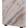 image:imageSAFAVIEH Home Collection  Bindi White amp Brown Marble Dining Table Round 3Leg Pedestal Base Modern Statement Design SFV9752AWhiteBrown