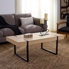 image:imageSAFAVIEH Home Collection  Klausner Sand amp Black Coffee Table Modern Rectangular Accent Table Metal Frame Design COF9308ASandBlack