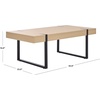 image:imageSAFAVIEH Home Collection  Klausner Sand amp Black Coffee Table Modern Rectangular Accent Table Metal Frame Design COF9308ASandBlack