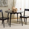 image:imageSAFAVIEH Home Collection  Roma Black Round DropLeaf Dining Table Scalloped Apron Design SpaceSaving Small Dining Table DTB9219BBlack