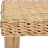 image:imageSAFAVIEH Home Collection  Shazza Natural Brown Solid Wood Bench with Woven Seat Fully Assembled BCH6501ANatural