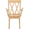 image:imageSAFAVIEH Home Collection  Yana Double XBack Dining Arm Chair Solid Wood Light Oak Finish Classic Farmhouse Style DCH6901BLight Oak