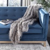 image:imageSAFAVIEH Home Collection Faux Luxe Peacock Throw GreyGray
