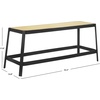 image:imageSAFAVIEH Home Collection Jaguar BlackNatural Brown Cane Bench for Foyer Bedroom Dining Room