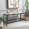 image:imageSAFAVIEH Home Collection Jaguar BlackNatural Brown Cane Bench for Foyer Bedroom Dining Room