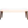 image:imageSAFAVIEH Home Collection Maila OffWhite VelvetCopper Rectangle Bench