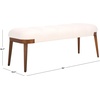 image:imageSAFAVIEH Home Collection Maila OffWhite VelvetCopper Rectangle Bench