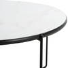 image:imageSAFAVIEH Home Collection Wrena WhiteBlack Round Coffee Table