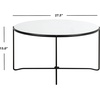 image:imageSAFAVIEH Home Collection Wrena WhiteBlack Round Coffee Table