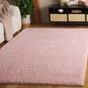 image:imageSAFAVIEH Lindsay Shag Collection Round Rug  67 Round Pink Contemporary Design Ideal for High Traffic Areas in Living Room Bedroom amp Dining Room LNS560U7RPink