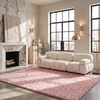 image:imageSAFAVIEH Lindsay Shag Collection Round Rug  67 Round Pink Contemporary Design Ideal for High Traffic Areas in Living Room Bedroom amp Dining Room LNS560U7RPink
