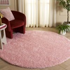 image:imageSAFAVIEH Lindsay Shag Collection Round Rug  67 Round Pink Contemporary Design Ideal for High Traffic Areas in Living Room Bedroom amp Dining Room LNS560U7RPink