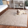 image:imageSAFAVIEH Lindsay Shag Collection Round Rug  67 Round Pink Contemporary Design Ideal for High Traffic Areas in Living Room Bedroom amp Dining Room LNS560U7RBeige